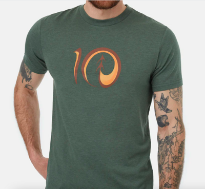 Ten Tree M Artist Series Logo T-Shirt Dark Sage/Amber Glow