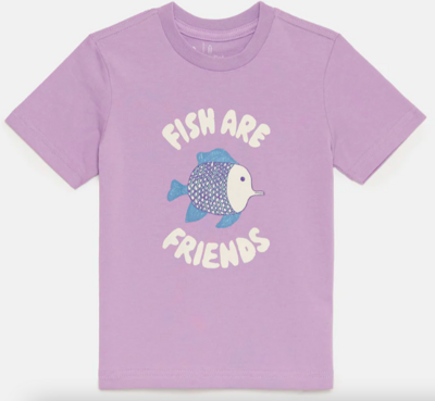 Ten Tree K Fish Friends T-Shirt Viola/Cloud White