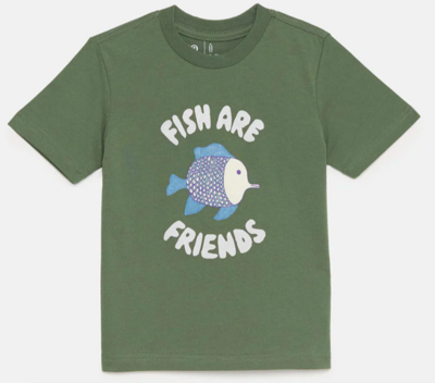 Ten Tree K Fish Friends T-Shirt Dark Sage/Cloud