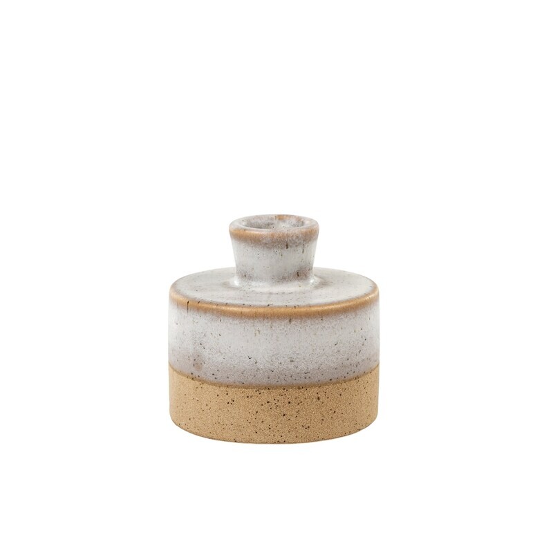Indaba Sandy Clay Bottle Candle Holder
