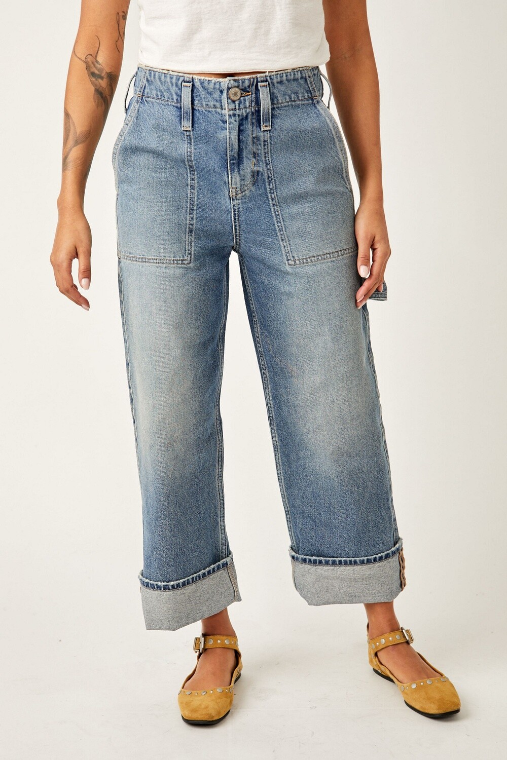 Free People Major Leagues Mid Rise