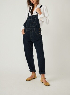 Free People Ziggy Denim Overall Blue Black