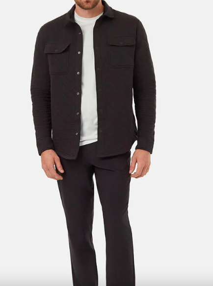 Ten Tree M Colville Quilted Shacket Meteorite Blac