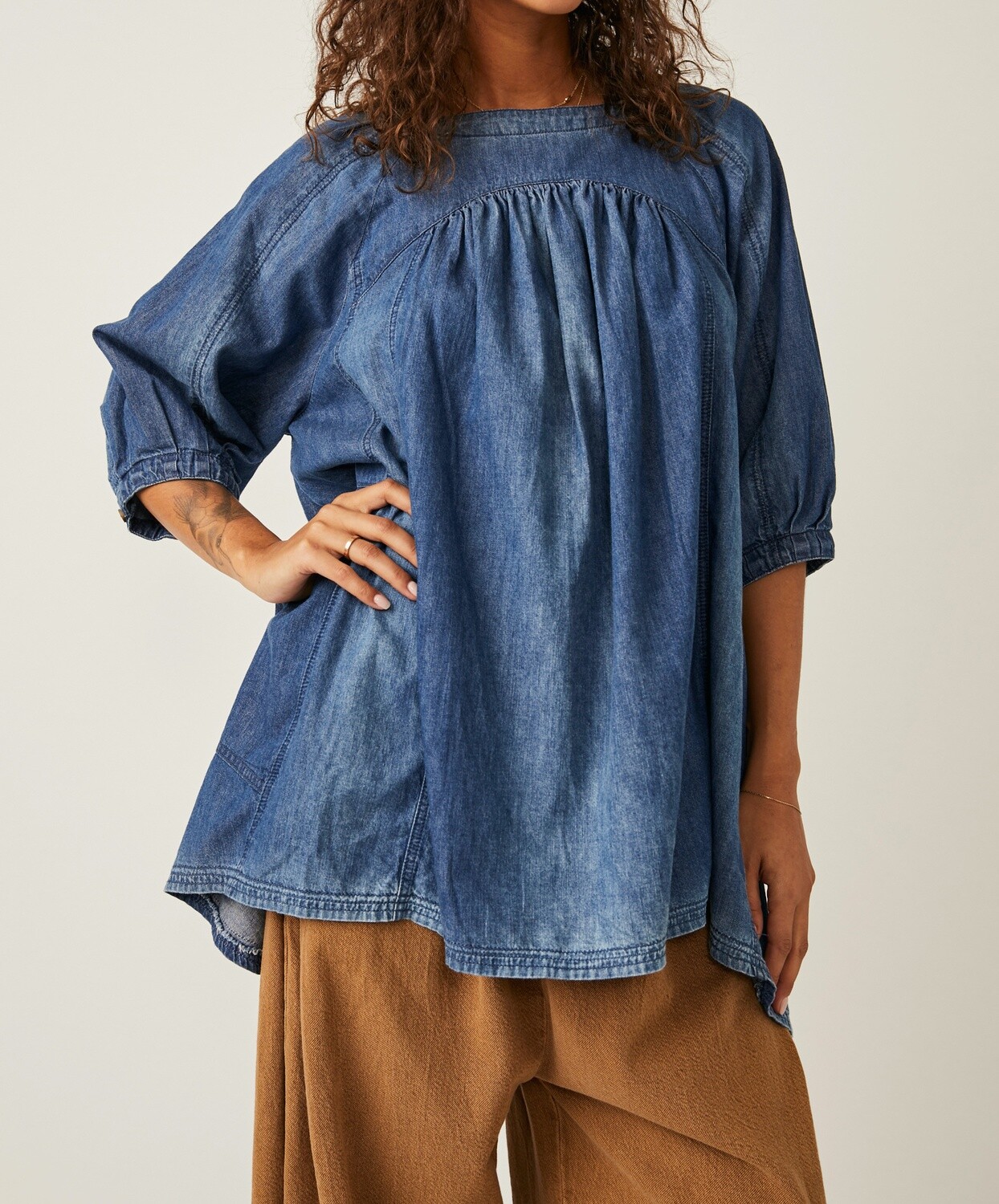 Free People Memories Of You Denim Tunic