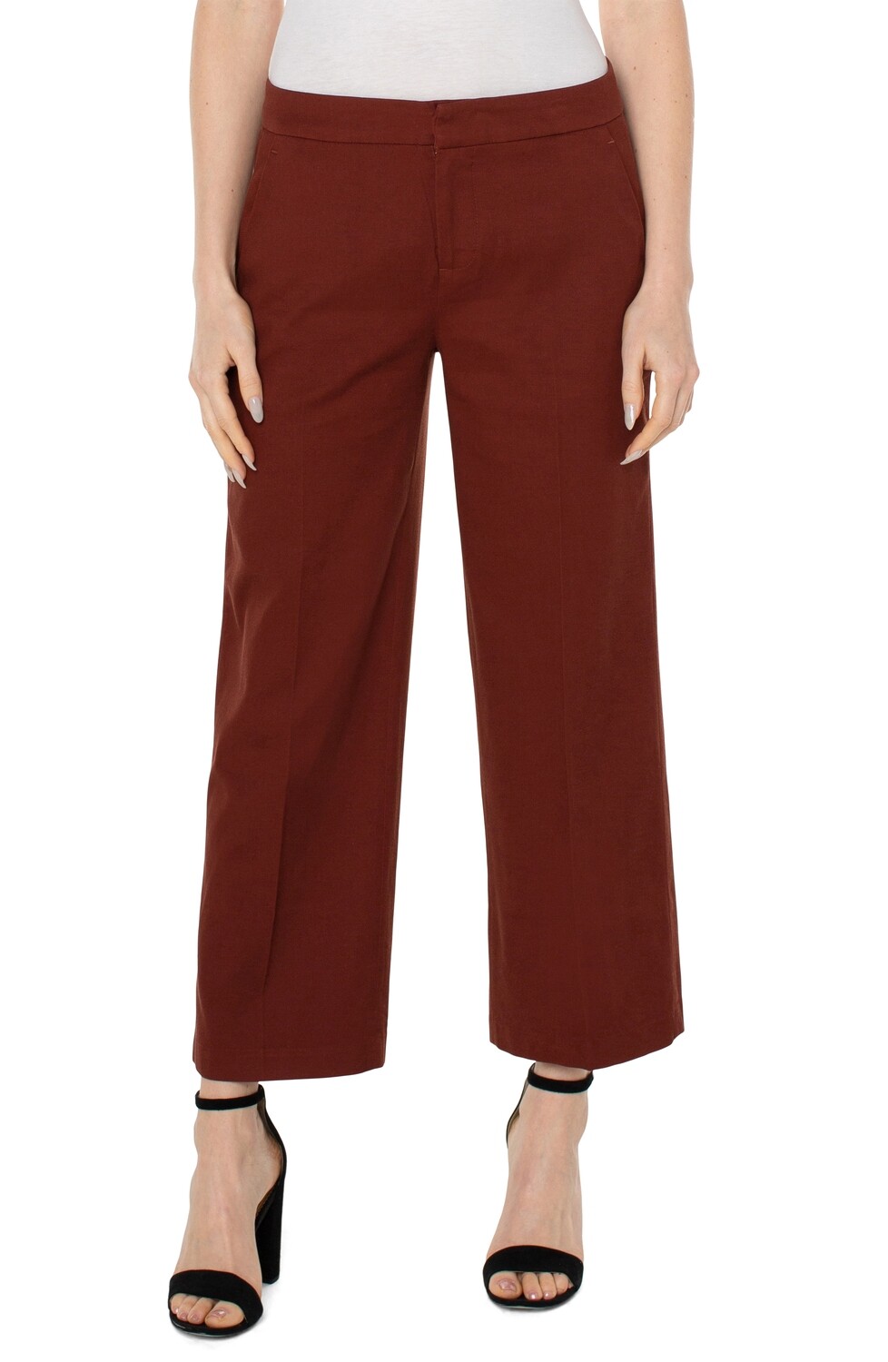 Liverpool Wide Leg Ankle Trouser Brunette