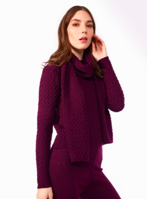 Pistache Braided Knit Sweater