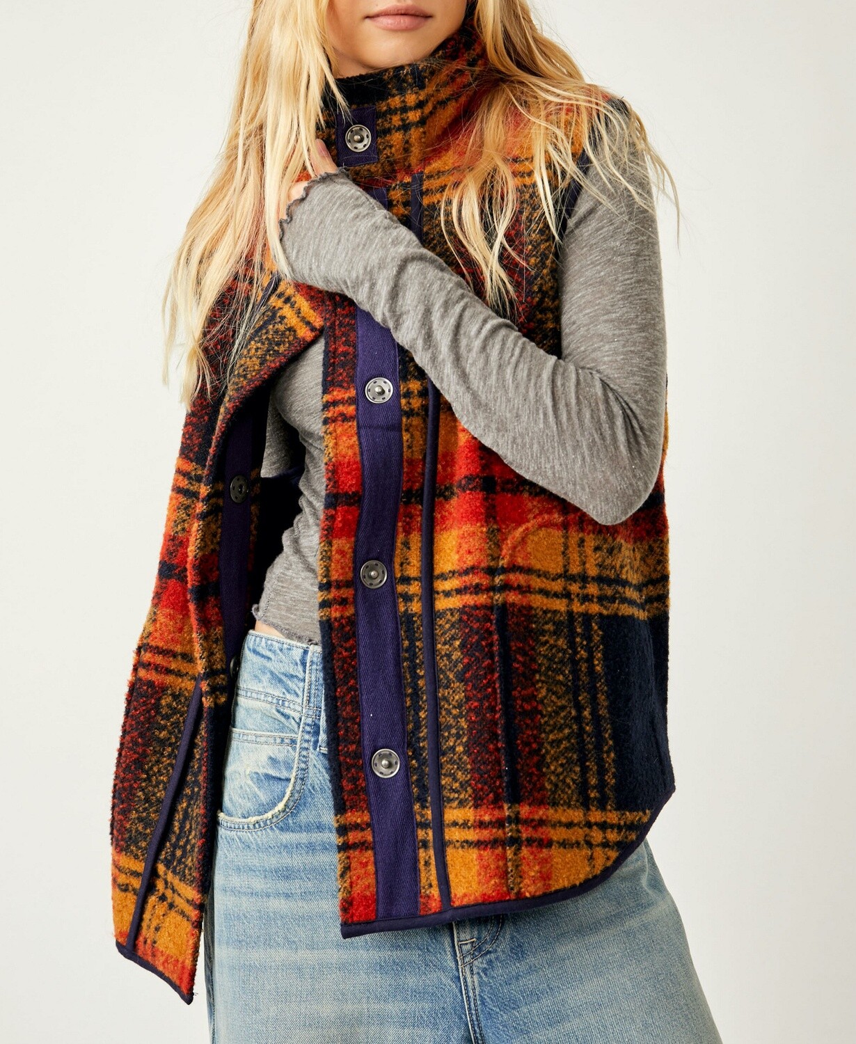 Free People Wrapped Up Blanket Vest