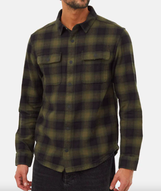 Ten Tree M Kapok Flannel Colville Meteorite Black/Olive Night Green