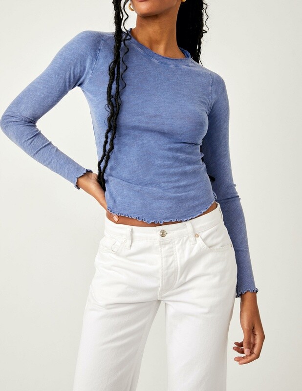 Free People Be My Baby Longsleeve Blue