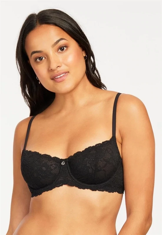 Montelle Flirt Demi Lace Bra Black