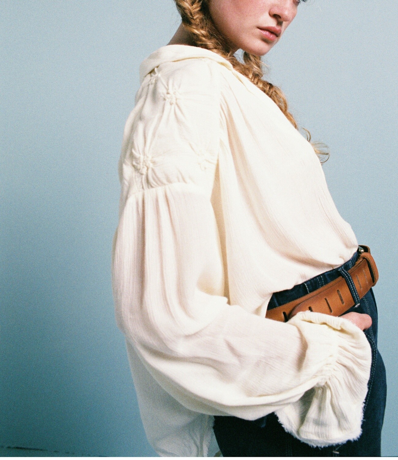 Free People Olivia Smocked Top