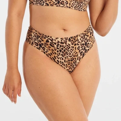 Evelyn & Bobbie High Waisted Thong Leopard