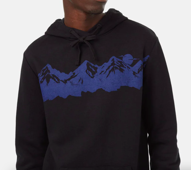 Ten Tree M Mountain Range Hoodie Meteorite Black