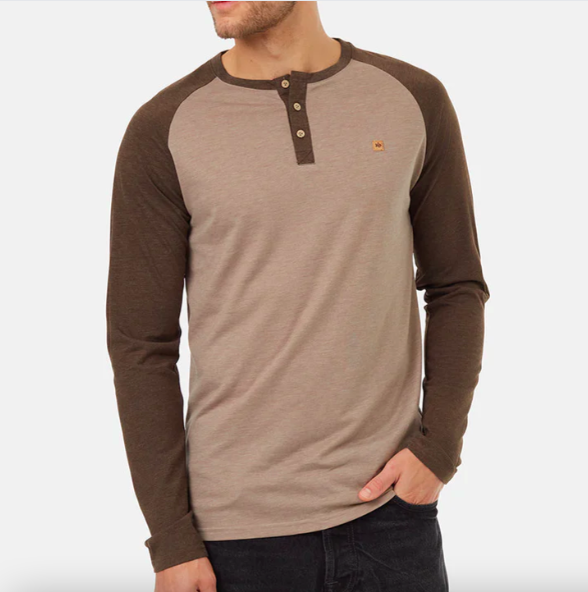 Ten Tree M TreeBlend Classic Henley Fossil/Slate