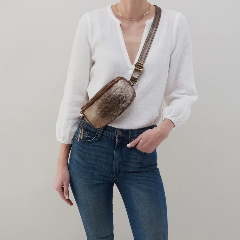 HOBO Fern Belt Bag Pewter