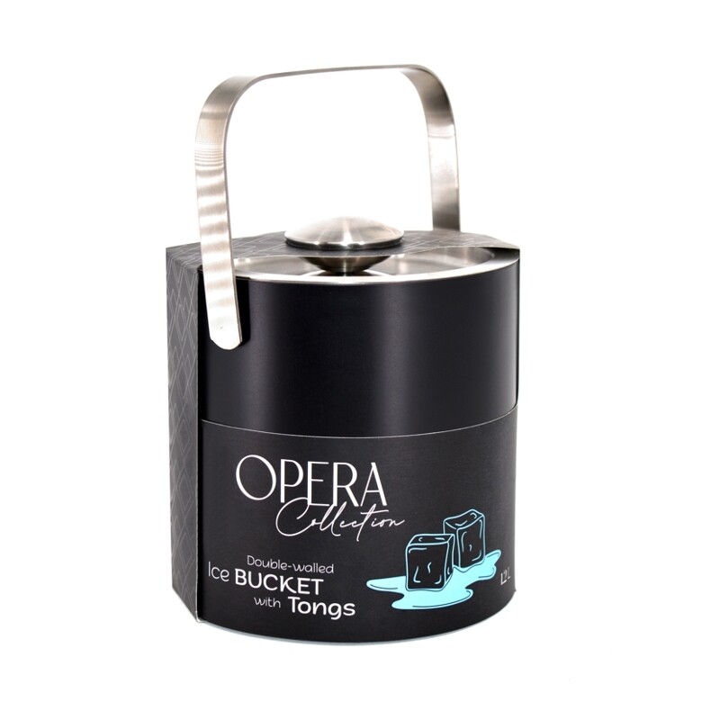 Opera Ice Bucket &amp; Tongs