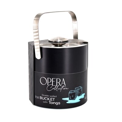 Opera Ice Bucket &amp; Tongs