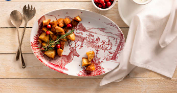 Danica Winter Toile Serving Platter