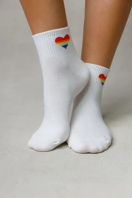 Rainbow Heart Socks