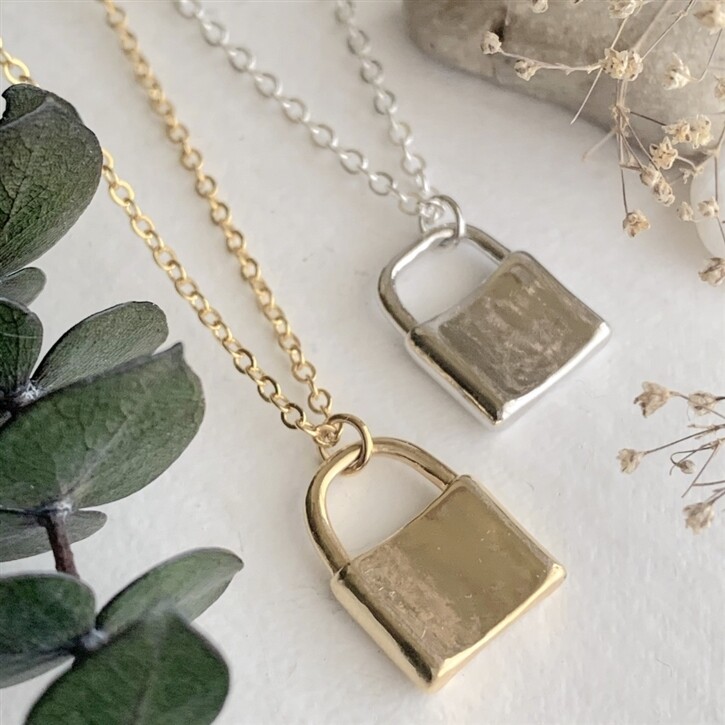 Pika &amp; Bear Cupid De Locke Padlock Charm Necklace