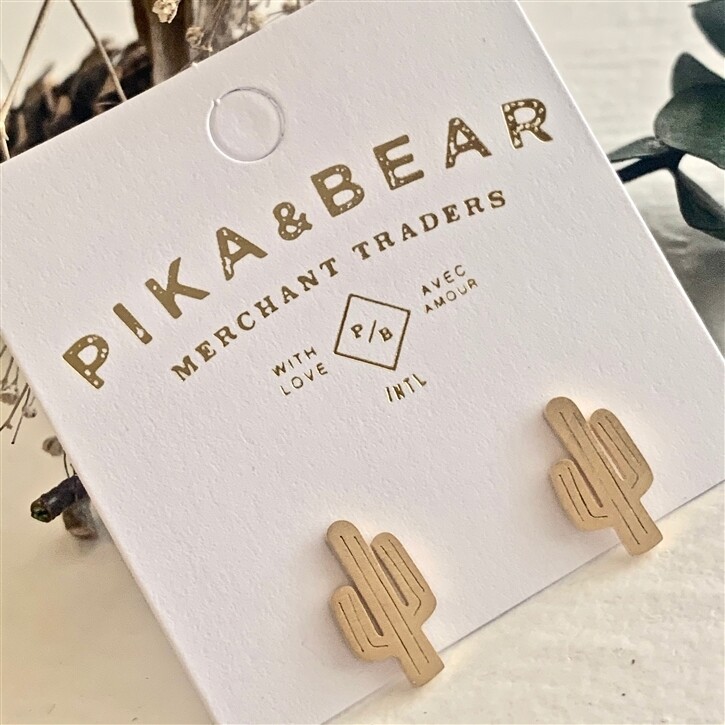 Pika &amp; Bear High Noon Cactus Stud