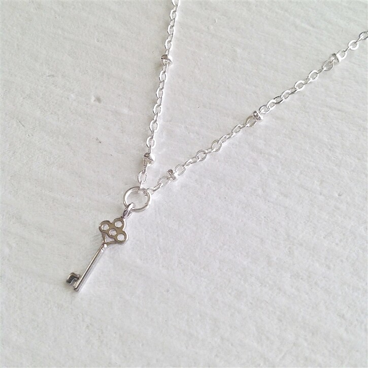 Pika &amp; Bear Minerva Tiny Key Charm Necklace