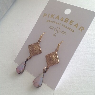 Pika & Bear Nogales Brass Drop Earring