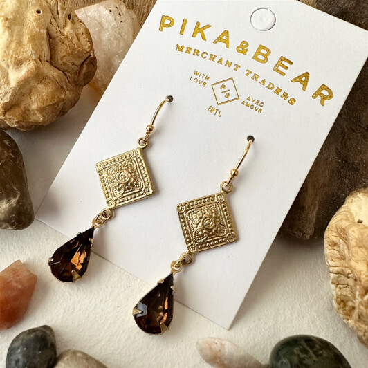 Pika &amp; Bear Nogales Brass Drop Earring
