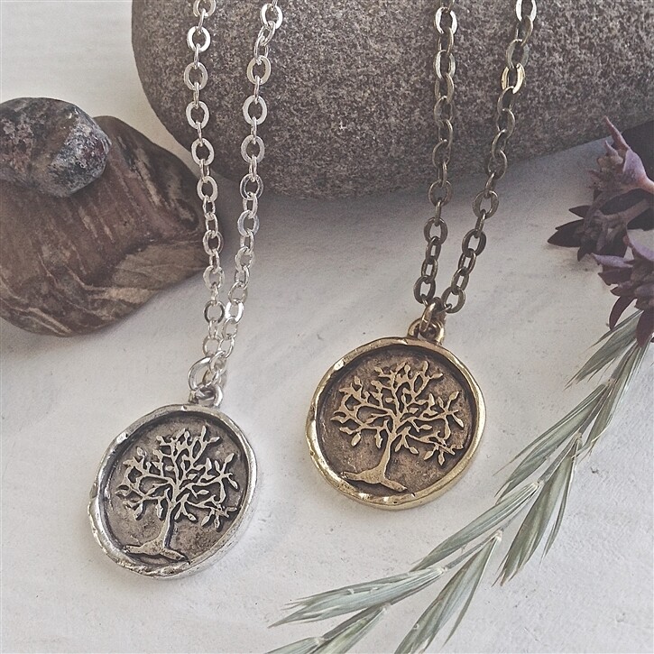 Pika &amp; Bear Old Growth Tree of Life Talisman Necklace