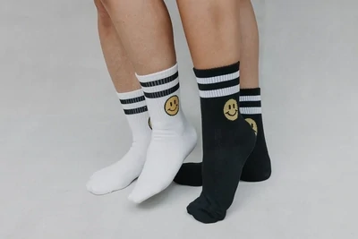 Stripe Smiley Socks