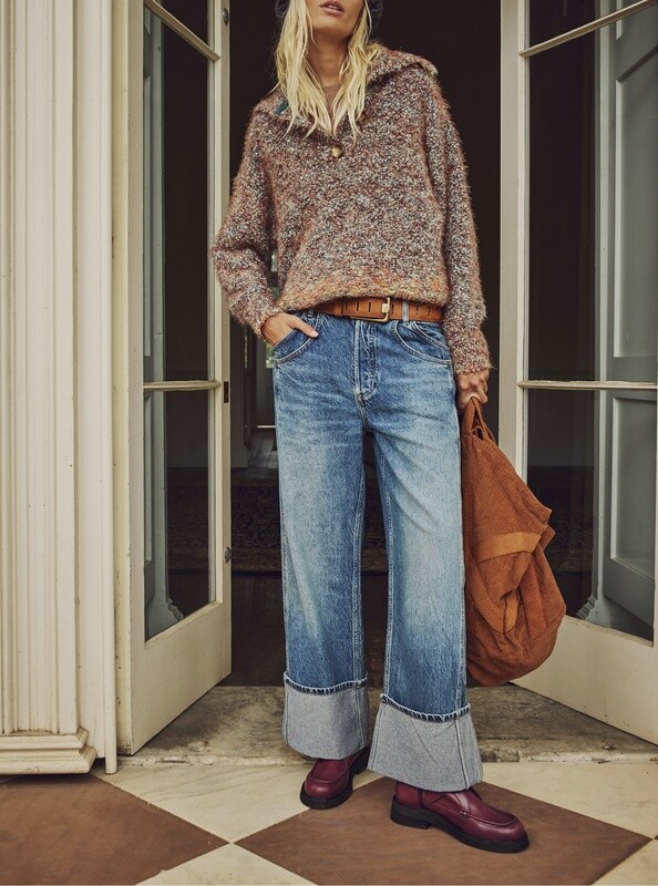 Free People Final Countdown Mid Rise Denim Zero