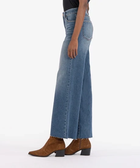 Kut From The Kloth Meg Wide Leg Raw Hem Milestone