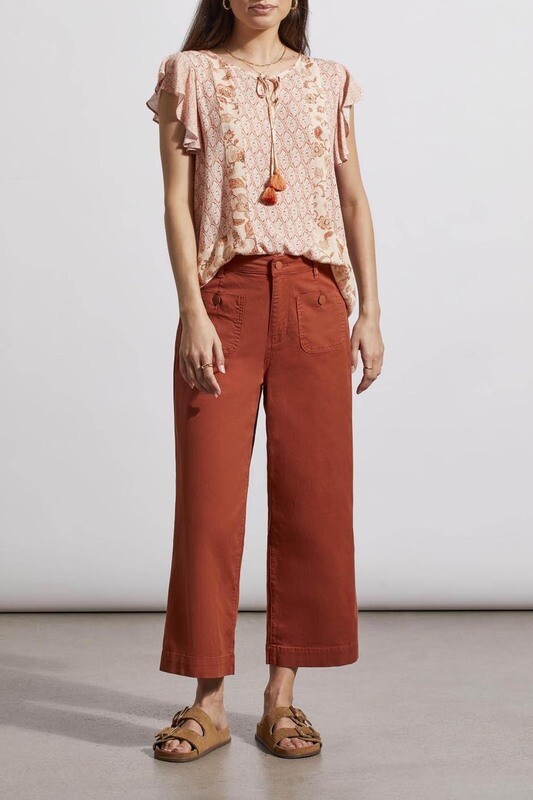 Tribal Combo Print Blouse Pink Dust