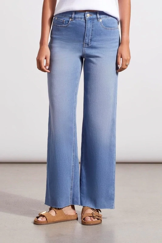 Tribal Brooke Hugging Wide Leg Jean Sky Blue