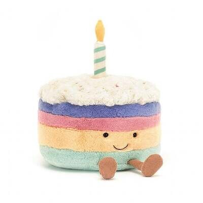 Jellycat Amuseable Rainbow Birthday Cake Jellycat Amuseable Rainbow Birthday Cake