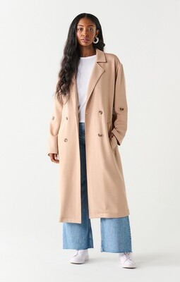 Dex Double Breasted Knit Trench Coat