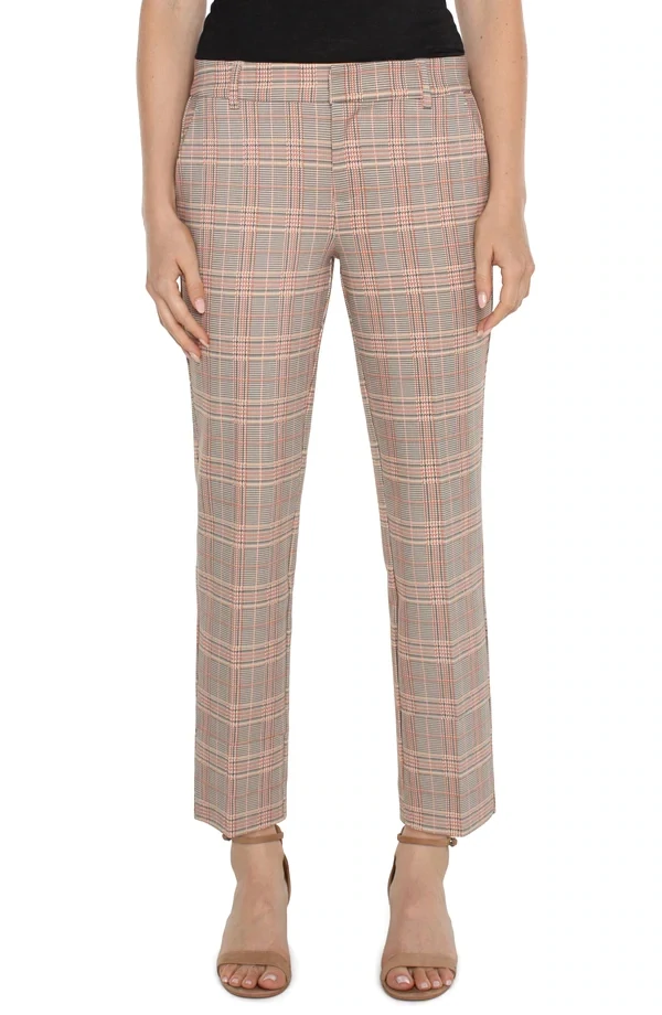 Liverpool Kelsey Crop Trouser Lava Flow Plaid