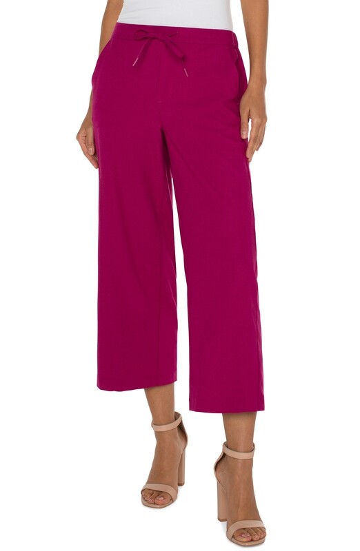 Liverpool Pull On Wide Leg Fuchsia