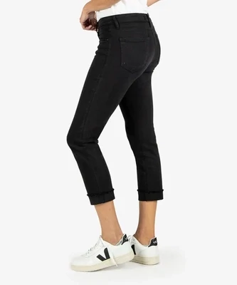 Kut From The Kloth Amy Crop Straight Leg Black