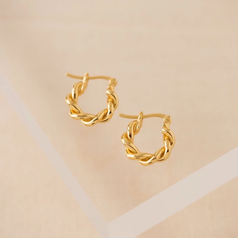 Lover&#39;s Tempo Demi Fine Twist Hinge Hoop