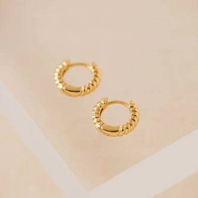 Lover's Tempo Demi Fine Twist Huggie Hoop