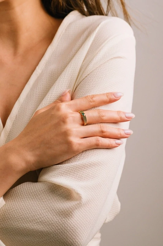 Lover's Tempo Serena Ring Emerald