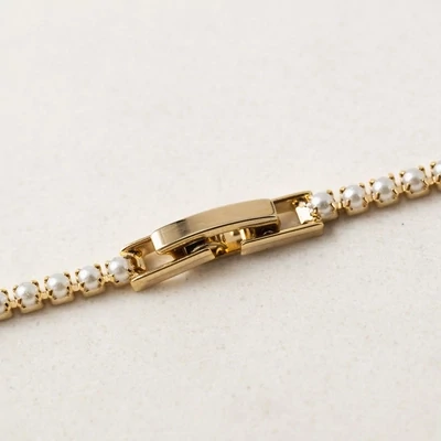 Lover's Tempo Tennis Necklace Pearl