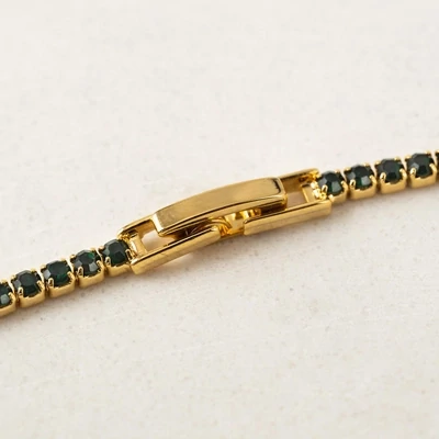 Lover's Tempo Tennis Necklace Emerald