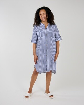 Shannon Passero Cinta Shirt Dress Navy Stripe