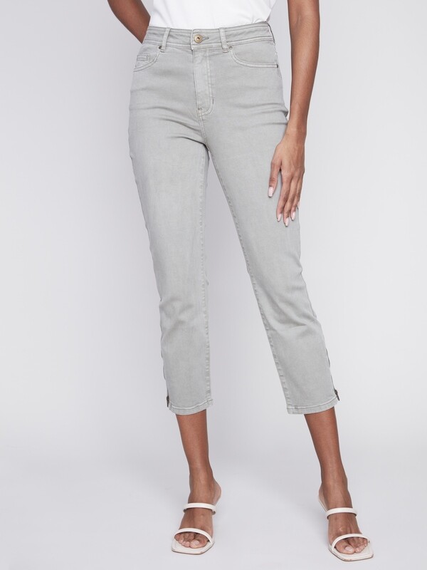 Charlie B Celadon Ankle Twill Pant