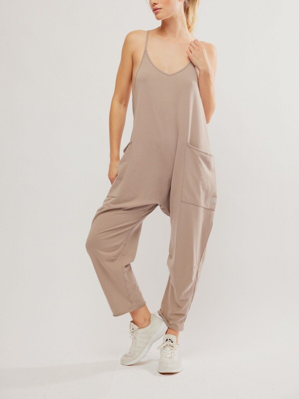 Free People Hot Shot Onesie Pumice