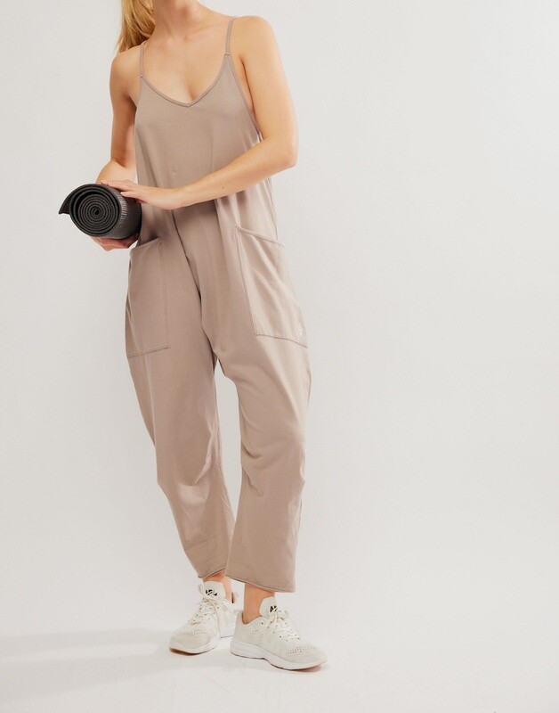 Free People Hot Shot Onesie Pumice