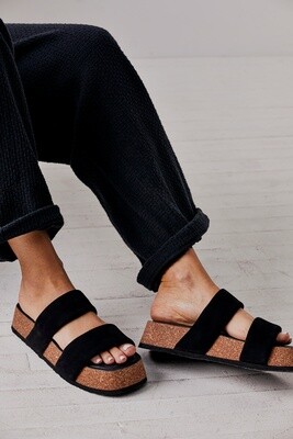 Free People Fairmount Flared Sandal Black