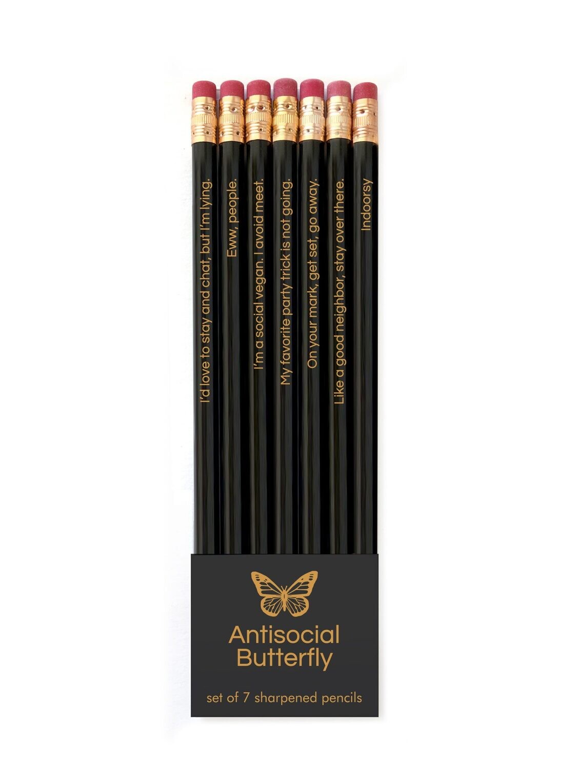 Snifty Antisocial Butterfly Pencils